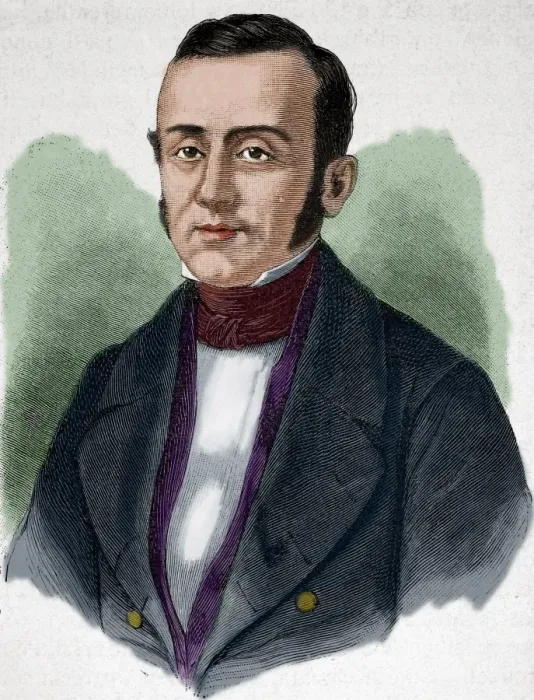 Framed Print : Adolphe Billault (1805-1863). Colored engraving Framed Print : Adolphe Billault (1805-1863). Colored engraving