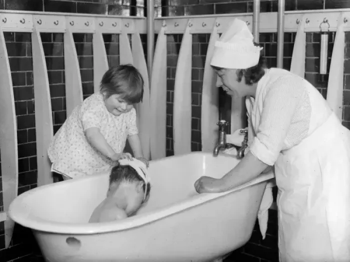 Framed Print : Adoption Society Bath