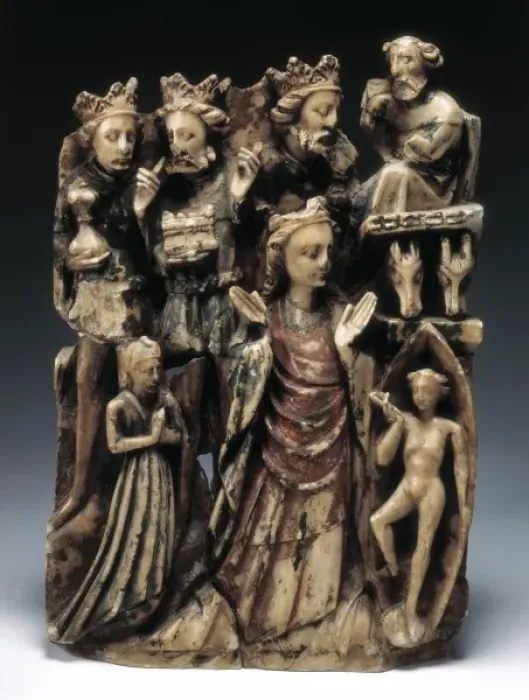 Framed Print : Adoration of the Magi (15th c. ). Alabaster. English Framed Print : Adoration of the Magi (15th c. ). Alabaster. English