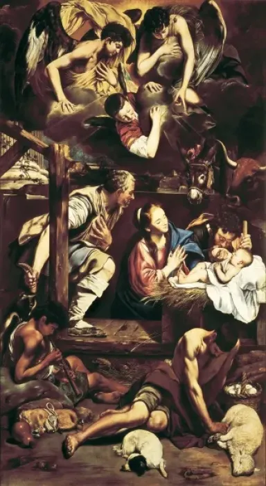 Framed Print : The Adoration of the Shepherds Framed Print : The Adoration of the Shepherds