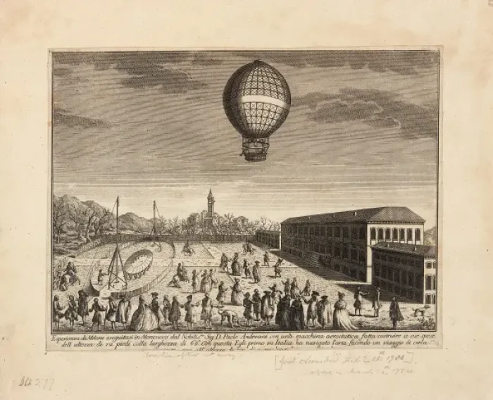 Framed Print : Adreanis balloon launch, Milan, Italy Framed Print : Adreanis balloon launch, Milan, Italy