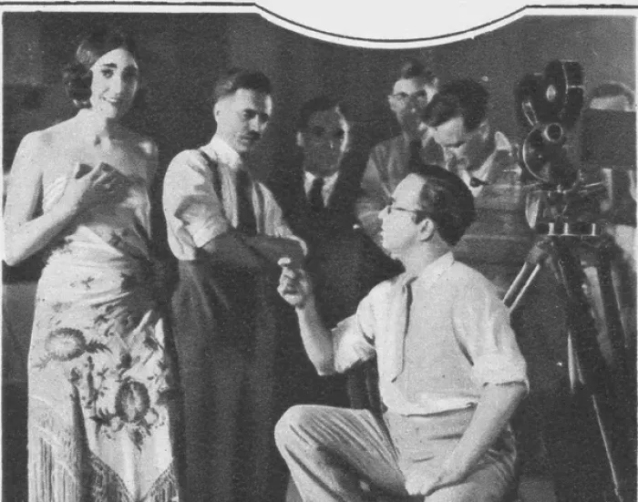 Framed Print : Adrian Brunel filming The Vortex (1928) Framed Print : Adrian Brunel filming The Vortex (1928)