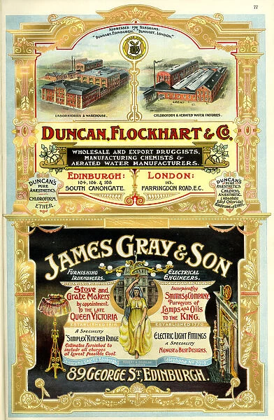 Adverts, Dundan, Flockhart & Co, James Gray & Son