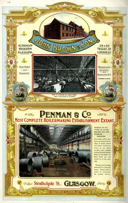 Framed Print : Adverts, John Brown & Son, Penman & Co, Scotland Framed Print : Adverts, John Brown & Son, Penman & Co, Scotland