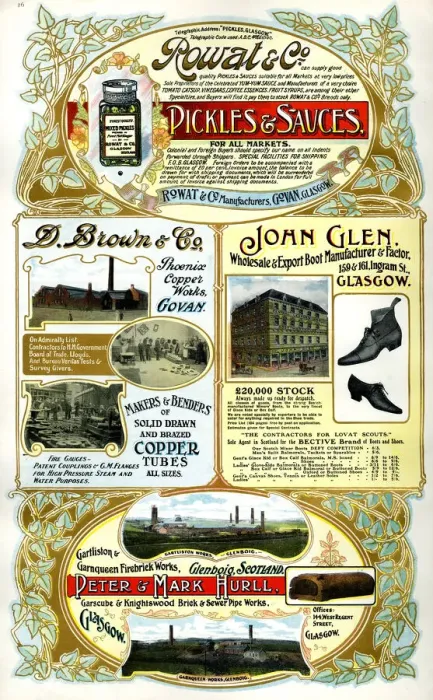 Framed Print : Adverts, four Scottish businesses Framed Print : Adverts, four Scottish businesses