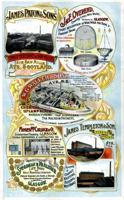 Framed Print : Adverts, five Scottish businesses Framed Print : Adverts, five Scottish businesses