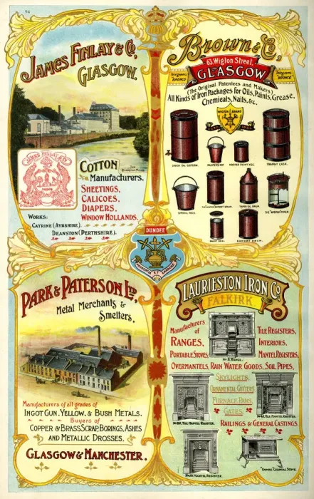 Framed Print : Adverts, four Scottish businesses Framed Print : Adverts, four Scottish businesses