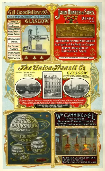 Framed Print : Adverts, five Scottish businesses Framed Print : Adverts, five Scottish businesses