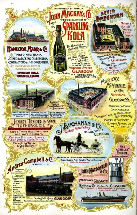 Framed Print : Adverts, nine Scottish businesses Framed Print : Adverts, nine Scottish businesses