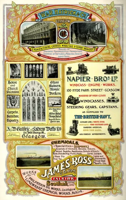 Framed Print : Adverts, four Scottish businesses Framed Print : Adverts, four Scottish businesses