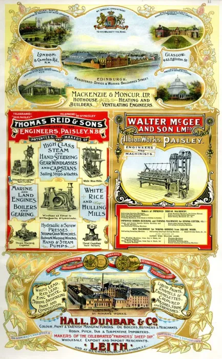 Framed Print : Adverts, four Scottish businesses Framed Print : Adverts, four Scottish businesses