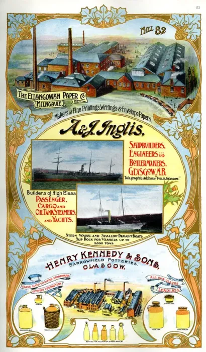 Framed Print : Adverts, three Scottish businesses Framed Print : Adverts, three Scottish businesses