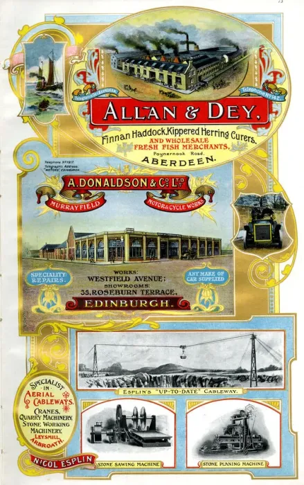 Framed Print : Adverts, three Scottish businesses Framed Print : Adverts, three Scottish businesses
