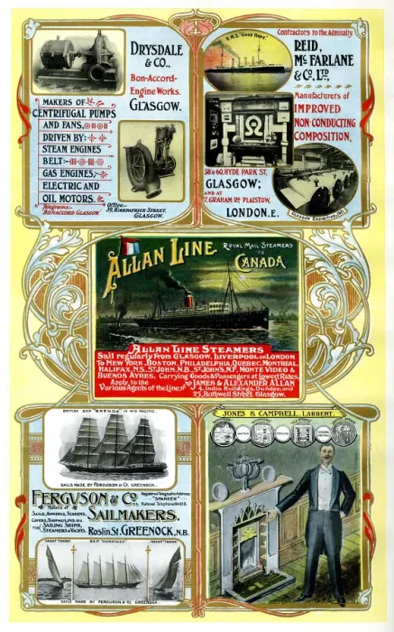 Framed Print : Adverts, five Scottish businesses Framed Print : Adverts, five Scottish businesses