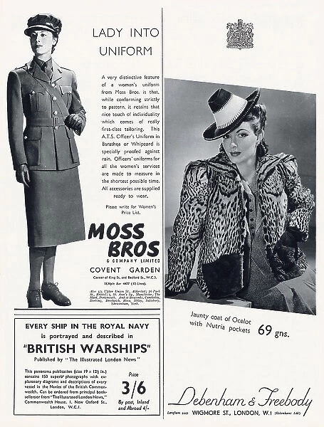 Adverts for Women's Military and Civil Clothing WWII