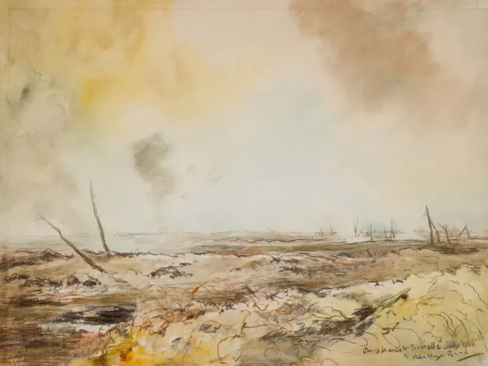 Framed Print : Our Advance to Boiselle, by E Handley-Read, WW1 Framed Print : Our Advance to Boiselle, by E Handley-Read, WW1