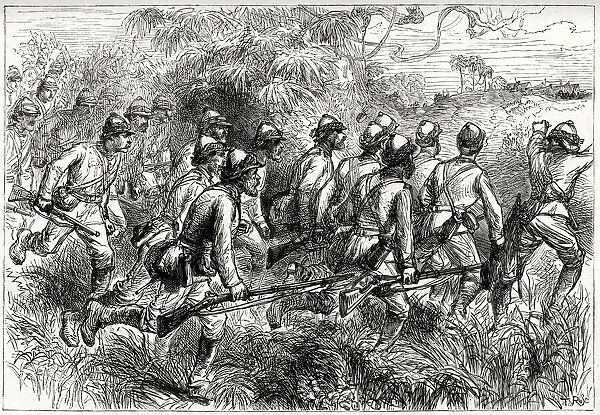 Advance of Highlanders, Battle of Amoaful, 31 January 1874