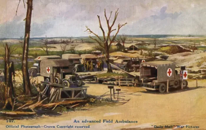 Framed Print : Advanced field ambulances, WW1 Framed Print : Advanced field ambulances, WW1