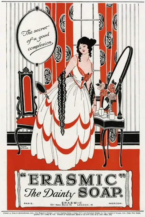 Framed Print : Advet for Erasmic soap 1918 Framed Print : Advet for Erasmic soap 1918