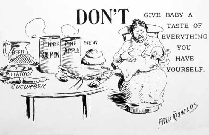 Framed Print : Advice for parents, early 1900s Framed Print : Advice for parents, early 1900s