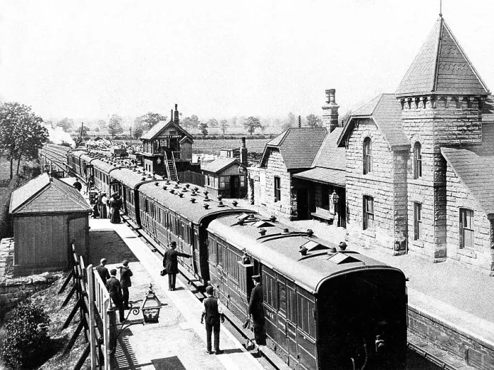 Framed Print : Adwick-le-Street Railway Station early 1900s Framed Print : Adwick-le-Street Railway Station early 1900s