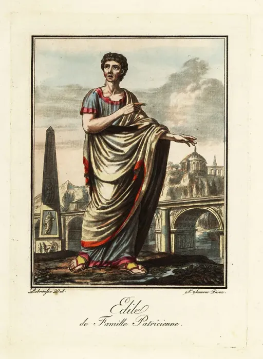 Framed Print : Aedile in toga, tunic and sandals, ancient Rome Framed Print : Aedile in toga, tunic and sandals, ancient Rome
