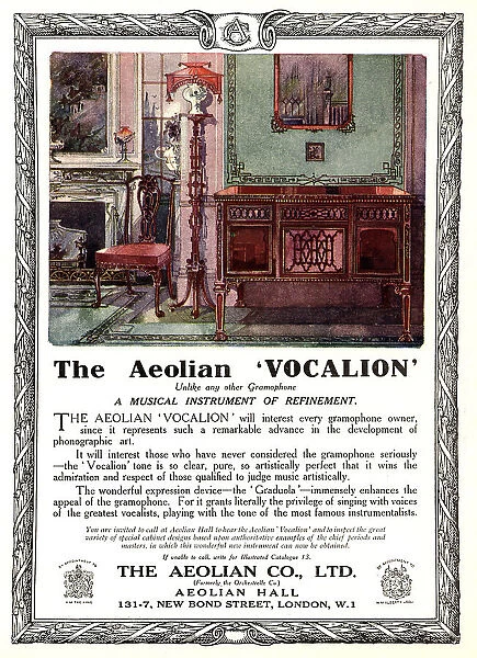 The Aeolian Vocalion Advertisement