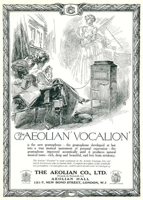 Framed Print : Aeolian Vocalion Advertisement Framed Print : Aeolian Vocalion Advertisement