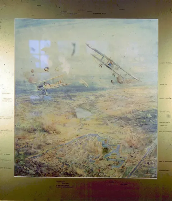 Framed Print : Aerial Combat over the Salient, 1916 Framed Print : Aerial Combat over the Salient, 1916