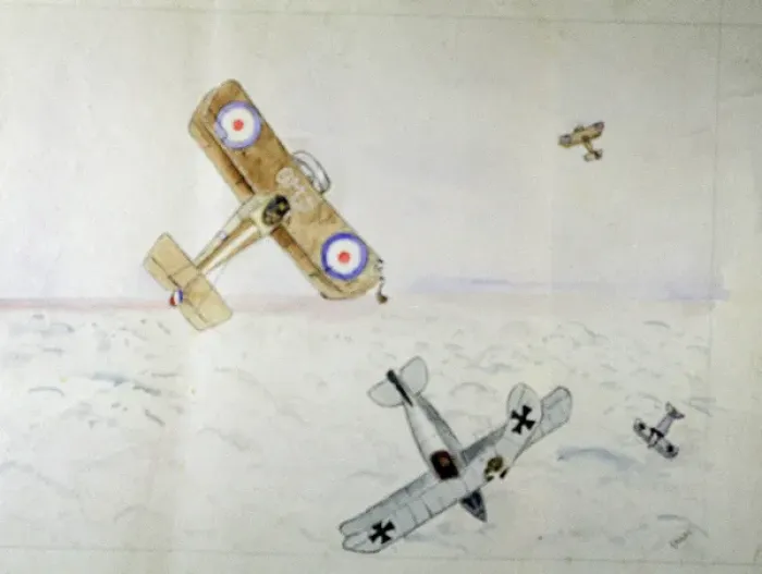 Framed Print : Aerial combat, WW1 Framed Print : Aerial combat, WW1
