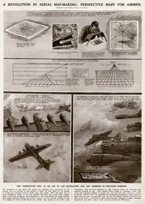 Framed Print : Aerial map-making by G. H. Davis Framed Print : Aerial map-making by G. H. Davis