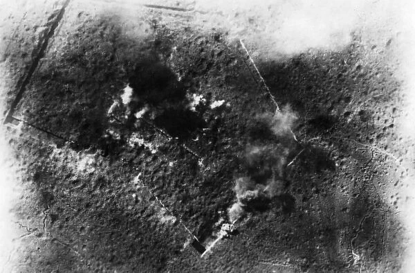 Aerial photograph, Fort Douaumont, France, WW1
