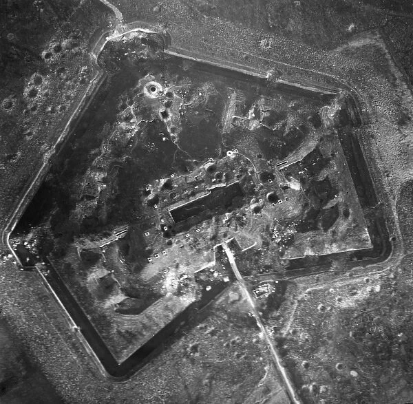 Aerial photograph of Maubeuge fortress, France, WW1