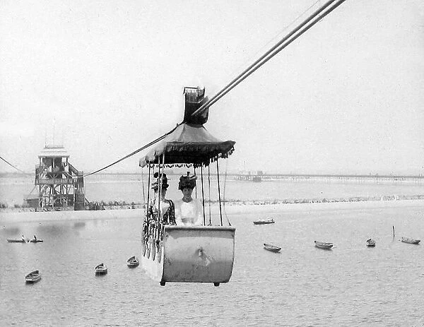 Aerial ride at Southport - early 1900s