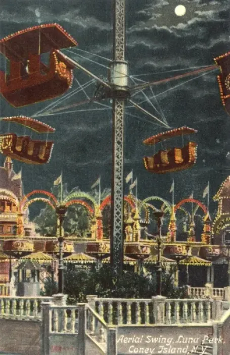 Framed Print : Aerial Swing / Luna Park Framed Print : Aerial Swing / Luna Park