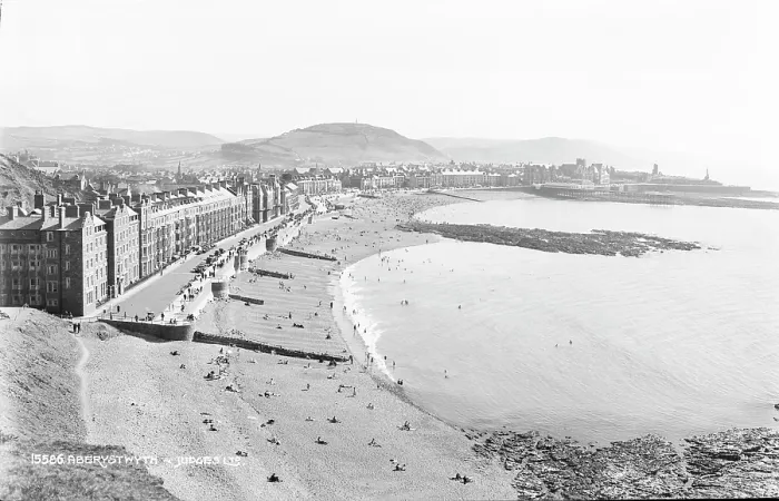 Framed Print : Aerial View of Aberystwyth Beach Framed Print : Aerial View of Aberystwyth Beach