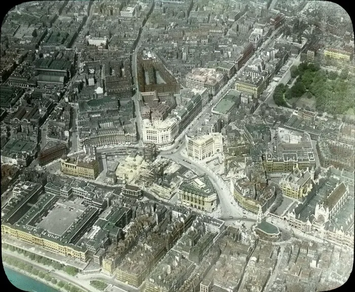Framed Print : Aerial view of Aldwych