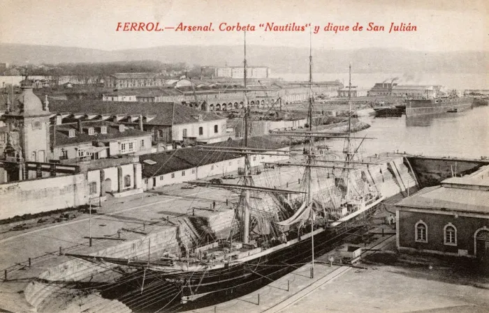 Framed Print : Aerial view of the Arsenal, Ferrol, Galicia, Spain Framed Print : Aerial view of the Arsenal, Ferrol, Galicia, Spain