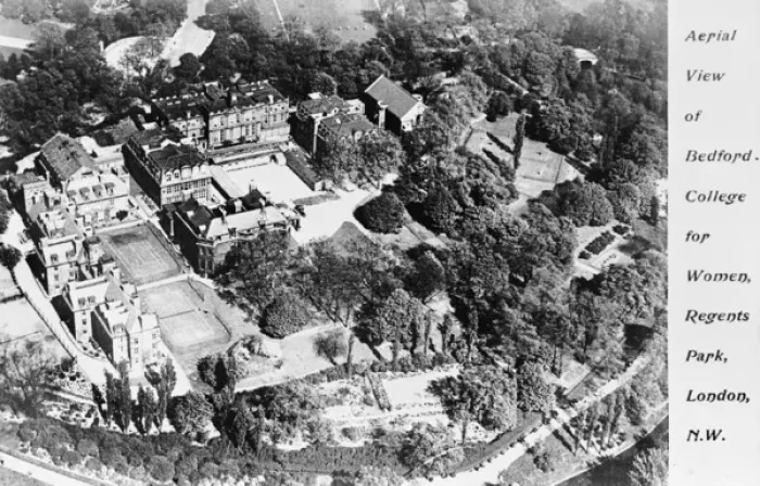 Framed Print : Aerial view, Bedford College for Women, London Framed Print : Aerial view, Bedford College for Women, London