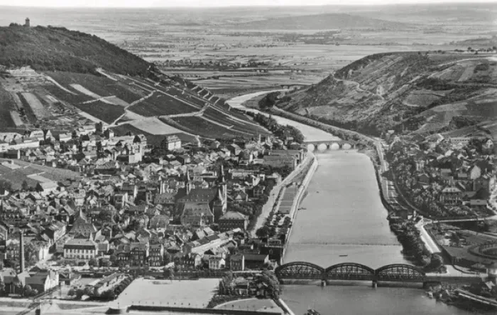 Framed Print : Aerial view of Bingen am Rhein, Germany Framed Print : Aerial view of Bingen am Rhein, Germany