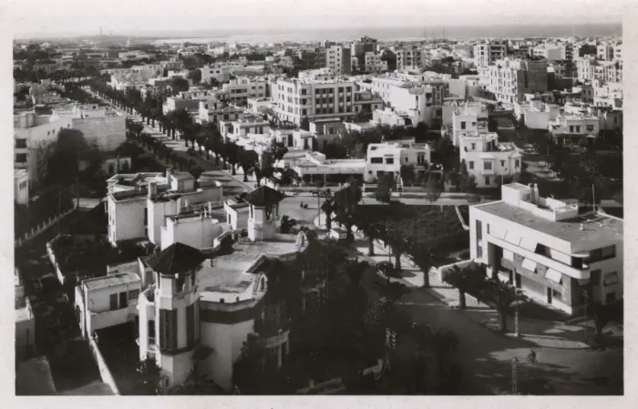 Framed Print : Aerial view of Boulevard Goureau, Casablanca, Morocco Framed Print : Aerial view of Boulevard Goureau, Casablanca, Morocco