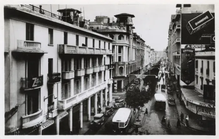 Framed Print : Aerial view of Boulevard de la Gare, Casablanca, Morocco Framed Print : Aerial view of Boulevard de la Gare, Casablanca, Morocco