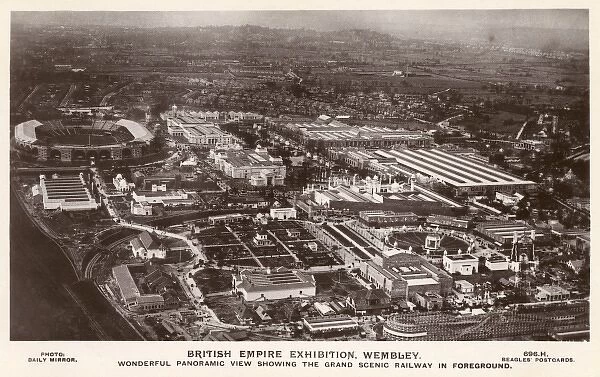 Aerial view, British Empire Exhibition, Wembley