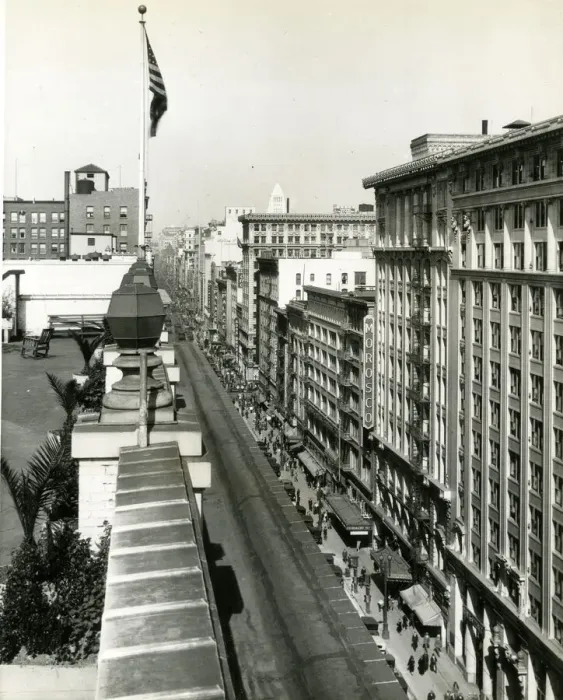 Framed Print : Aerial view of Broadway, near Ninth Street, Los Angeles Framed Print : Aerial view of Broadway, near Ninth Street, Los Angeles