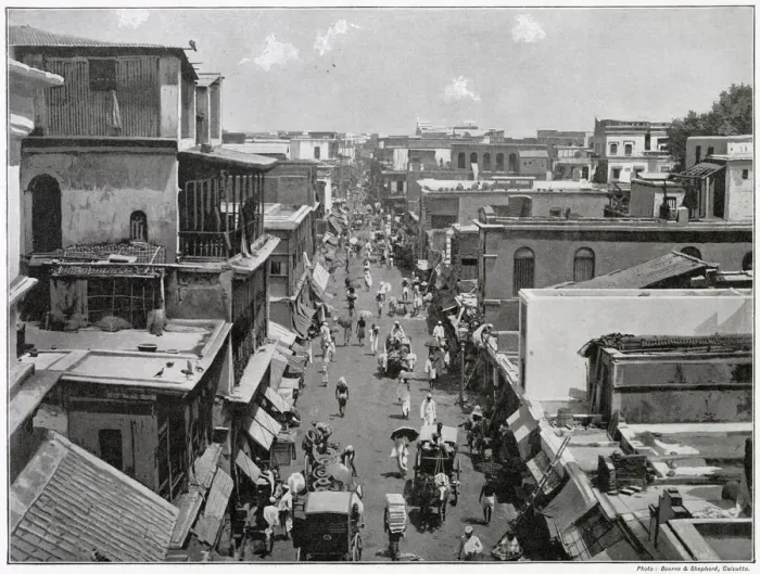 Framed Print : Aerial view of Burra Bazaar (Burrabazar), Calcutta (Kolkata), India Framed Print : Aerial view of Burra Bazaar (Burrabazar), Calcutta (Kolkata), India