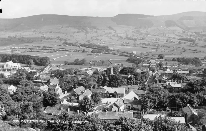 Framed Print : Aerial View of Castleton Framed Print : Aerial View of Castleton
