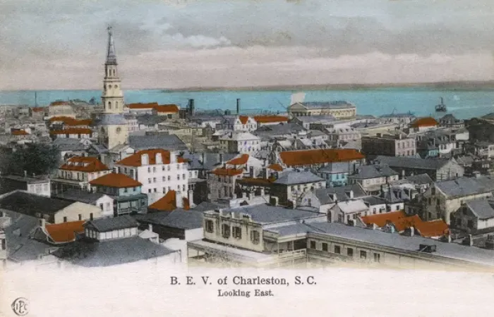 Framed Print : Aerial view of Charleston, South Carolina, USA Framed Print : Aerial view of Charleston, South Carolina, USA