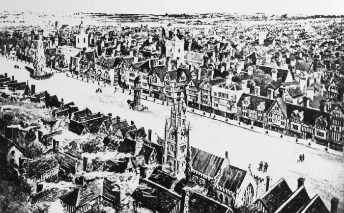 Framed Print : Aerial view of Cheapside, London Framed Print : Aerial view of Cheapside, London