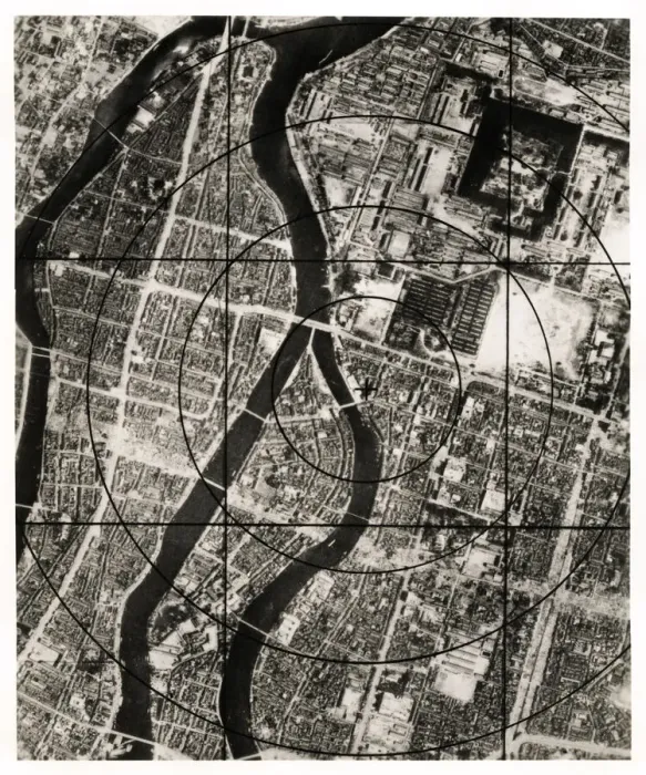 Framed Print : Aerial view of the city of Hiroshima, Japan, atom bomb 1945 Framed Print : Aerial view of the city of Hiroshima, Japan, atom bomb 1945
