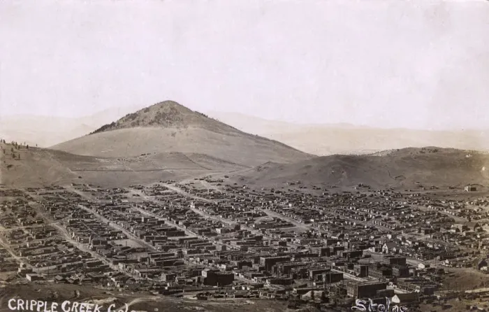 Framed Print : Aerial view of Cripple Creek, Colorado, USA Framed Print : Aerial view of Cripple Creek, Colorado, USA